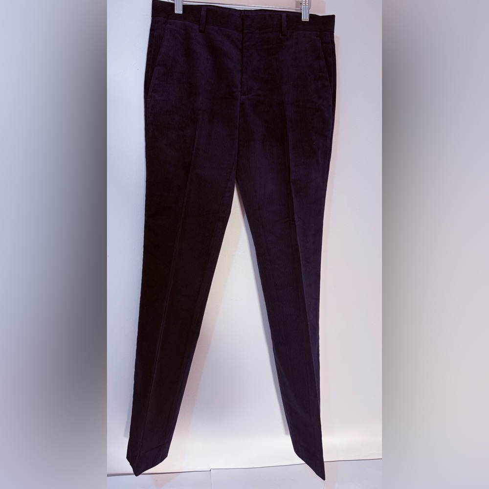 NWOT JCREW MENS SLIM FIT NAVY BLUE LUDLOW BRISBANE MOSS LUXE CORDUROY PANTS